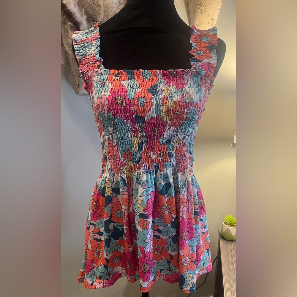 NWOT floral tank